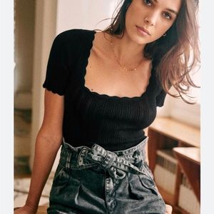 Sezane Anil knit Jumper in Black XL